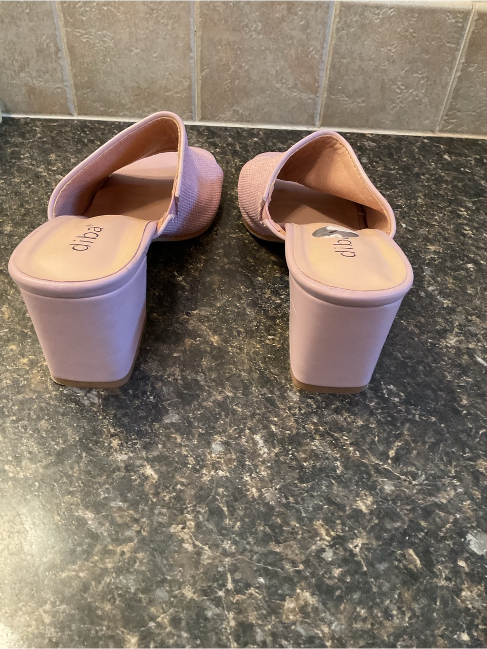 Pink Textured Slide Sandals - Women's Open Toe Mule - Picture 2 of 5